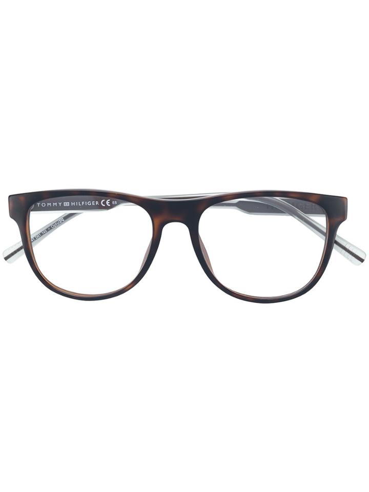 Tommy Hilfiger Round-frame Glasses - Brown
