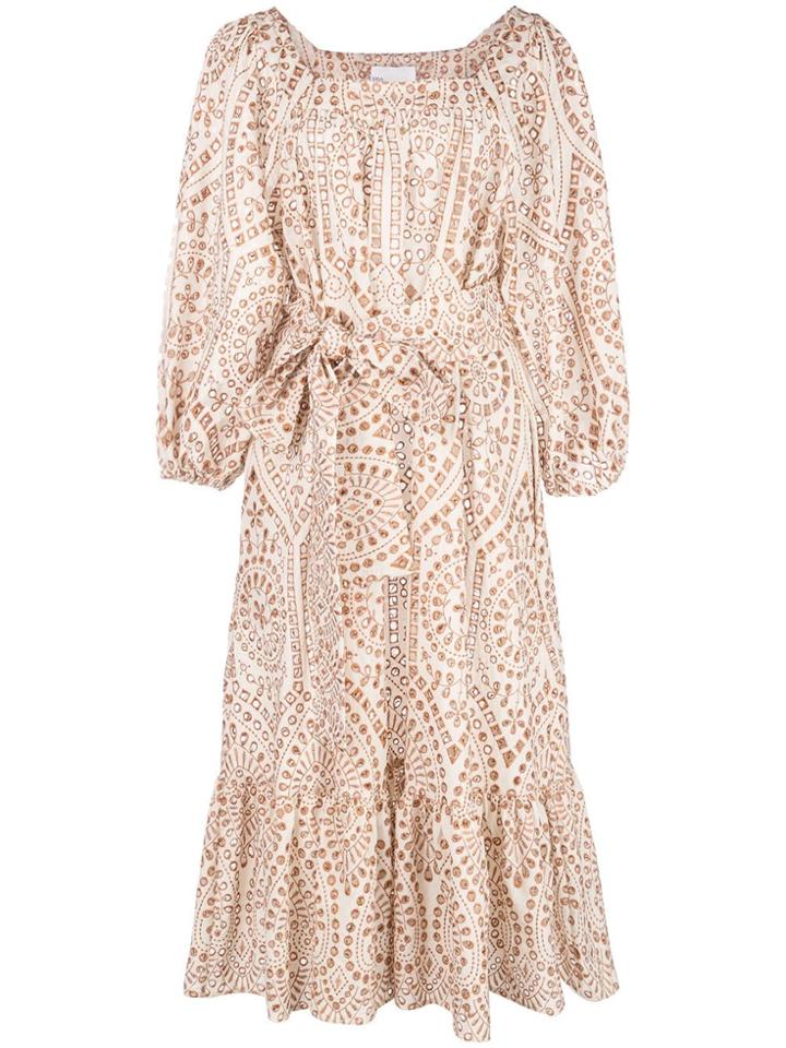 Lisa Marie Fernandez Laure Natural Eyelet Dress - Neutrals