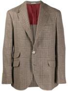 Brunello Cucinelli Plaid Blazer Jacket - Neutrals