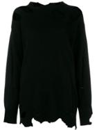 Diesel Distressed Loose Sweater - Black
