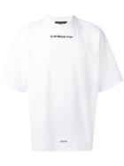 Icosae Embroidered Text T-shirt, Men's, Size: Medium, White, Cotton
