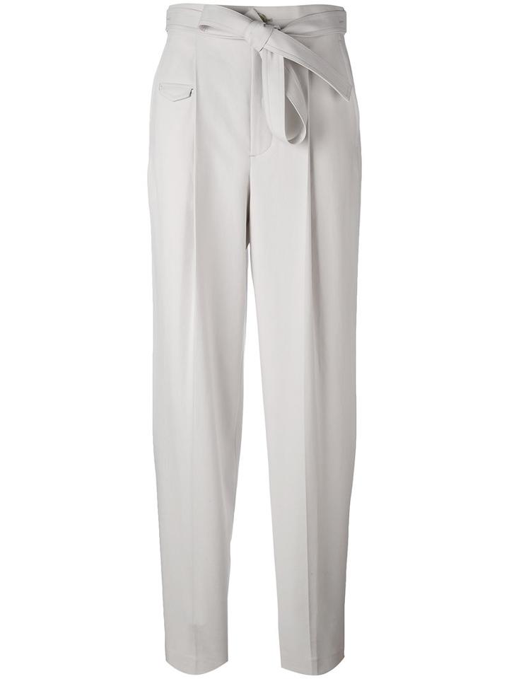 Helmut Lang Belted Slouch Trousers, Women's, Size: 2, Nude/neutrals, Cotton