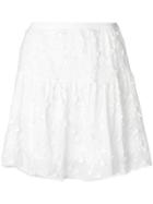 See By Chloé Patterned Full Skirt - White