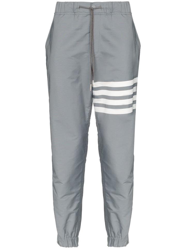 Thom Browne Striped Detail Trousers - Grey