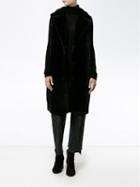 Yves Salomon Layered Reversible Fur Coat, Women's, Size: 38, Black, Lamb Fur/lamb Skin