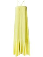 Adriana Degreas Long Silk Dress, Women's, Size: G, Yellow/orange, Silk