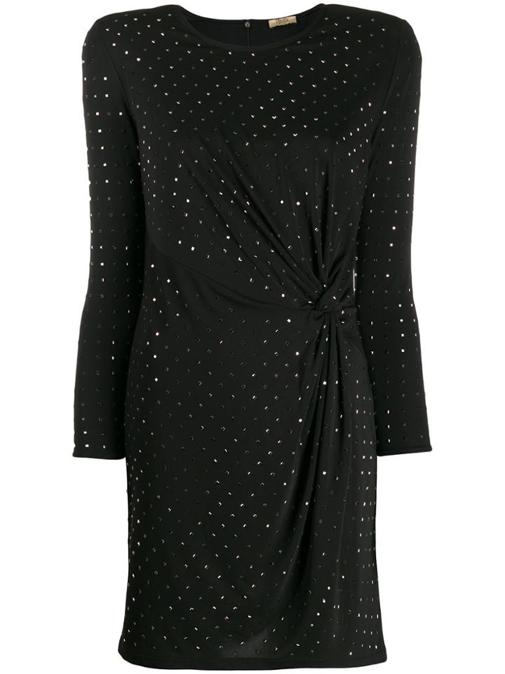 Liu Jo Stud-embellished Twisted Detail Dress - Black