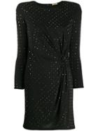 Liu Jo Stud-embellished Twisted Detail Dress - Black