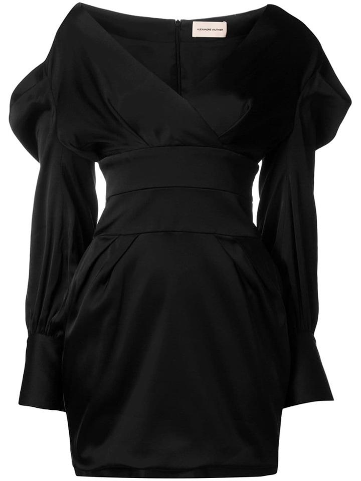 Alexandre Vauthier Draped Mini Dress - Black