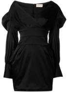 Alexandre Vauthier Draped Mini Dress - Black