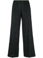 Aspesi Check Flared Trousers - Black