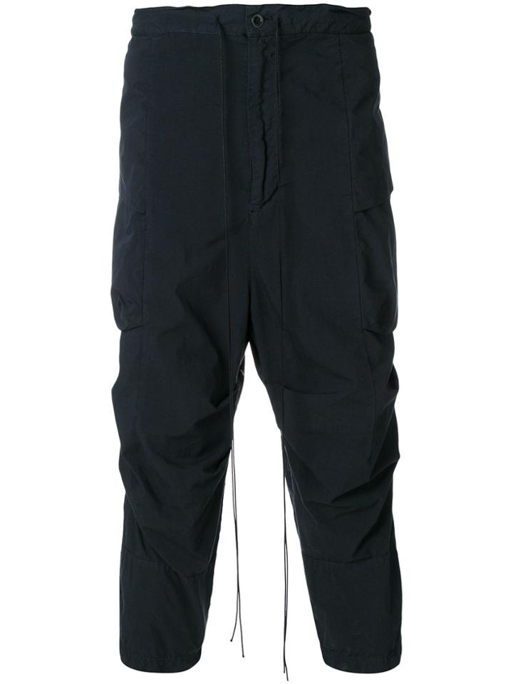 The Viridi-anne Cropped Cargo Trousers - Black