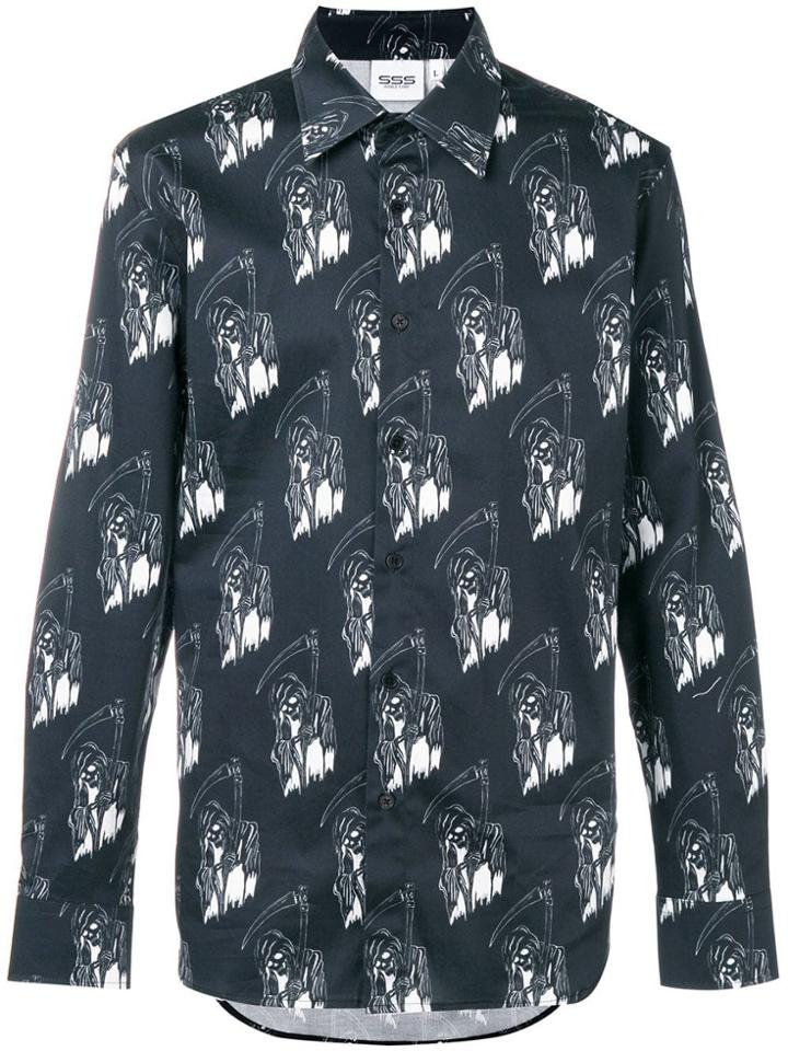 Sss World Corp Savior Printed Shirt - Black