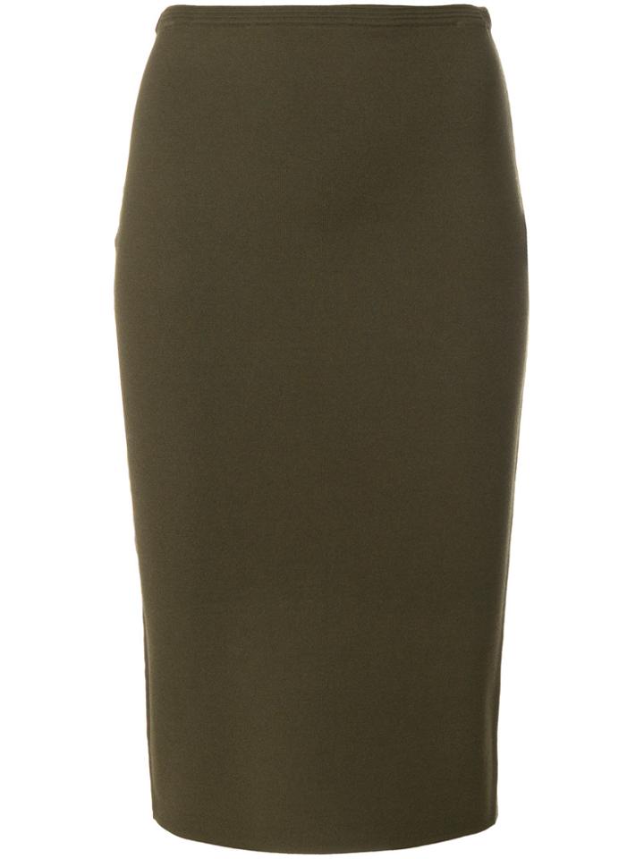Dvf Diane Von Furstenberg Fitted Pencil Skirt - Green