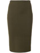 Dvf Diane Von Furstenberg Fitted Pencil Skirt - Green