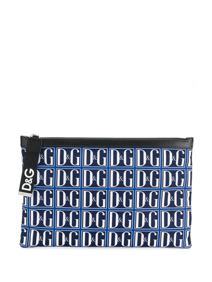 Dolce & Gabbana Logo Clutch Bag - Blue