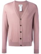 Maison Margiela Knitted Cardigan, Men's, Size: Medium, Pink/purple, Wool