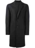 Wooyoungmi Single Breasted Coat, Men's, Size: 52, Grey, Nylon/polyester/rayon/wool