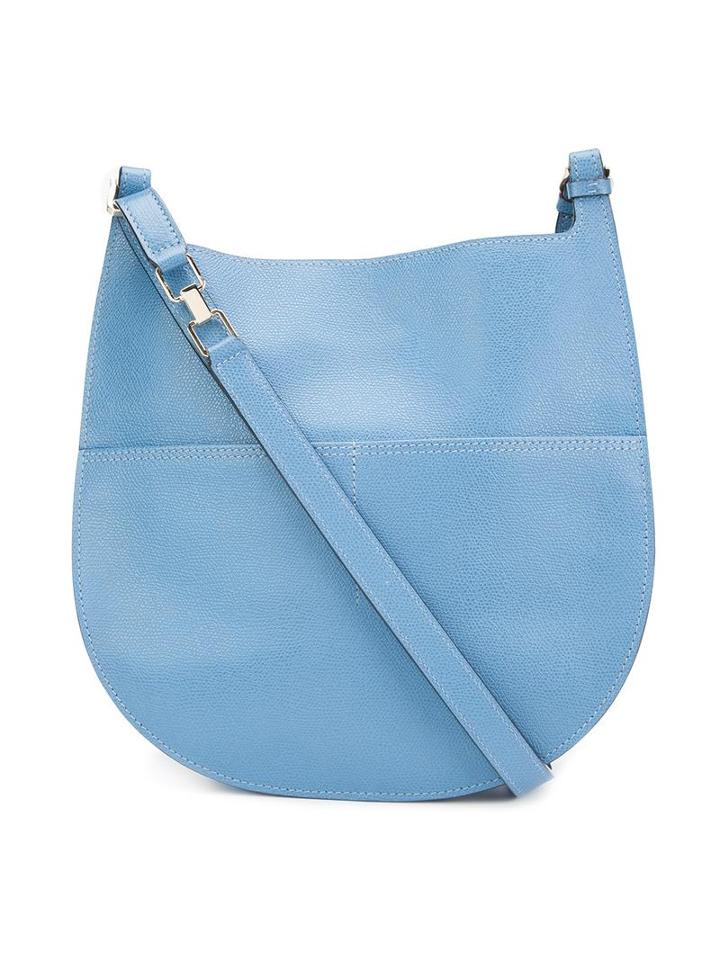 Valextra Hobo Shoulder Bag, Women's, Blue