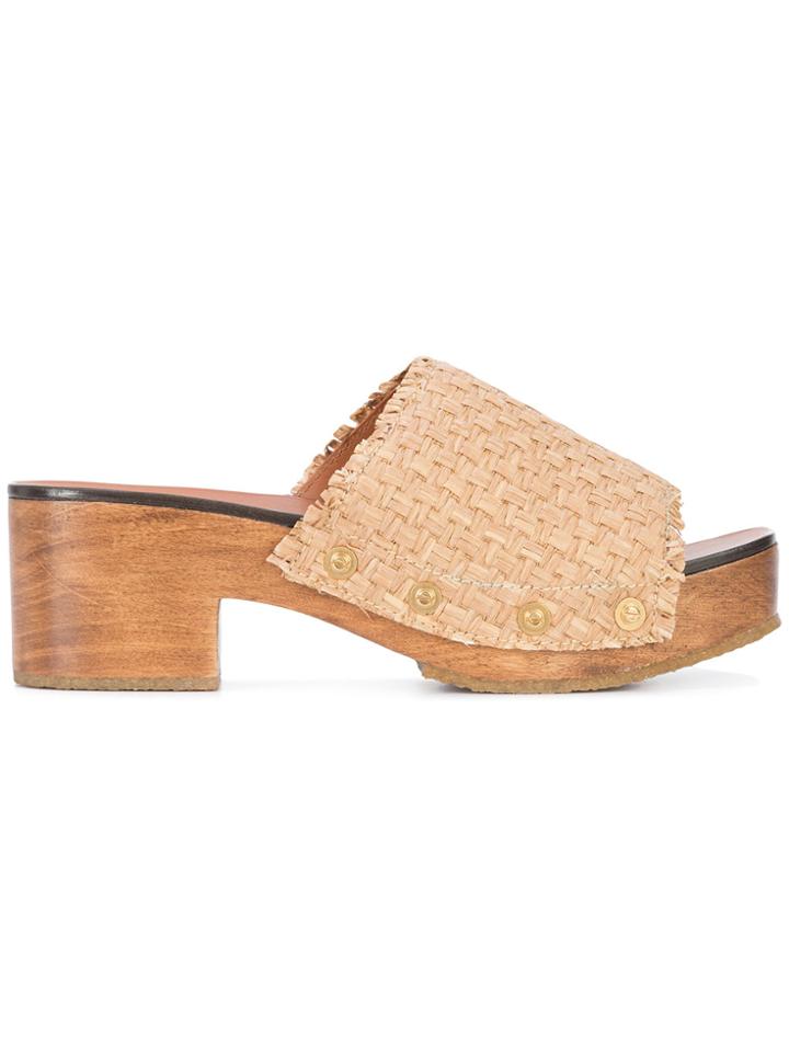 Rosetta Getty Open Toe Mules - Nude & Neutrals