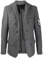 Balmain Hooded Military Jacket - Grey