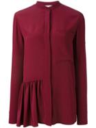 Stella Mccartney Skirted Detail Shirt, Women's, Size: 38, Red, Silk