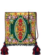 Gucci Floral Velvet Jacquard Messenger - Green