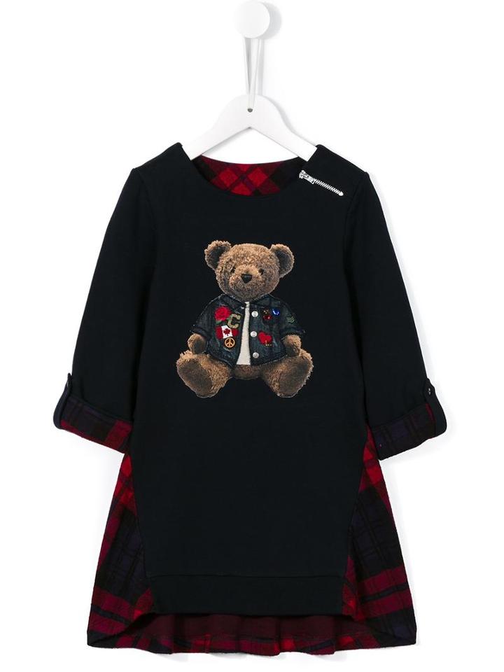 Lapin House Teddy Bear T-shirt Dress, Girl's, Size: 8 Yrs, Blue