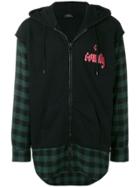 Marcelo Burlon County Of Milan Shirt Effect Hoodie - Black
