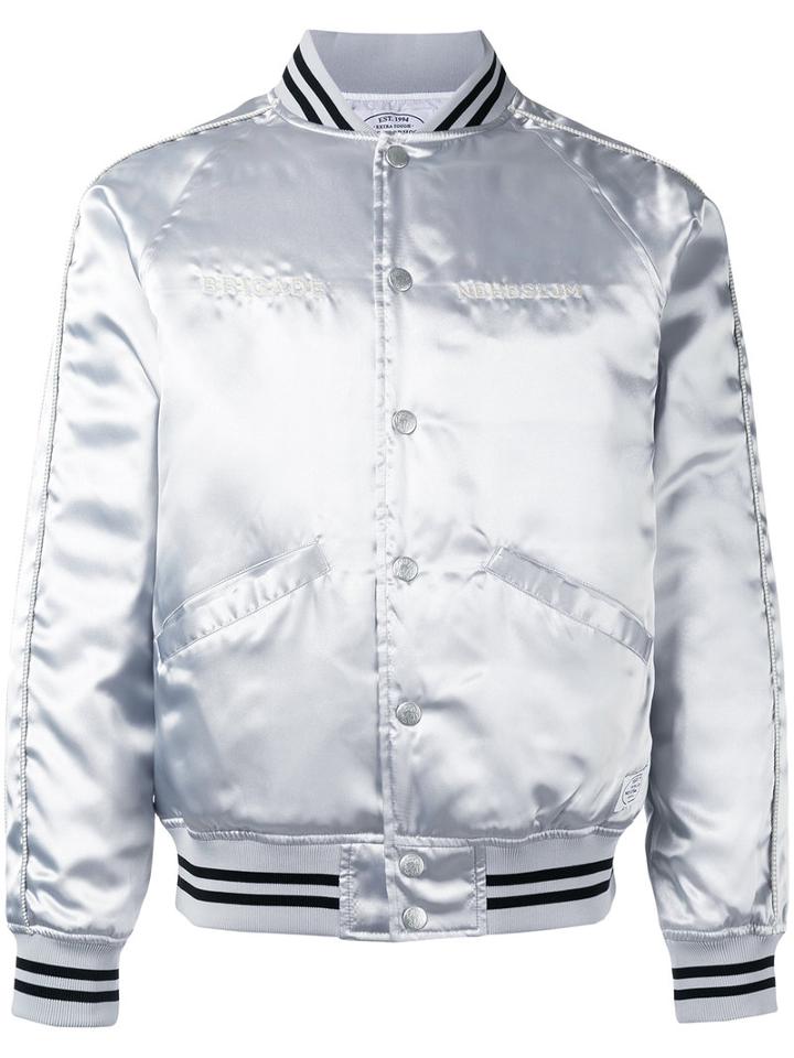 Neighborhood Bomber Jacket, Men's, Size: Small, Grey, Nylon/polyester
