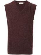 Gieves & Hawkes Sleeveless Fitted Sweater - Red