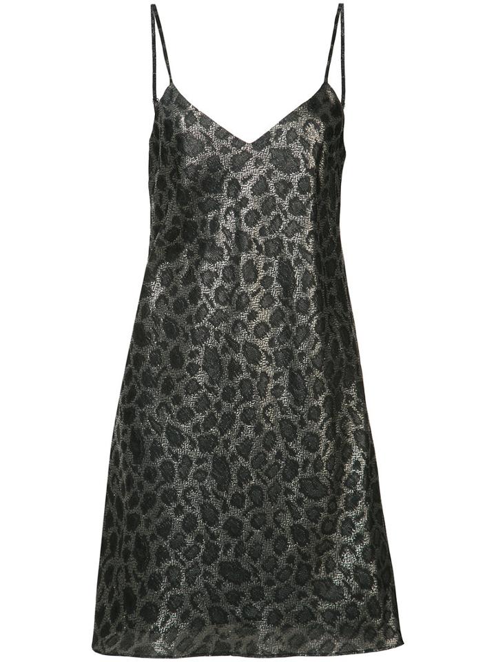 Adaptation - Metallic Bias Slip Dress - Women - Silk/cupro/viscose/metallic Fibre - S, Black, Silk/cupro/viscose/metallic Fibre