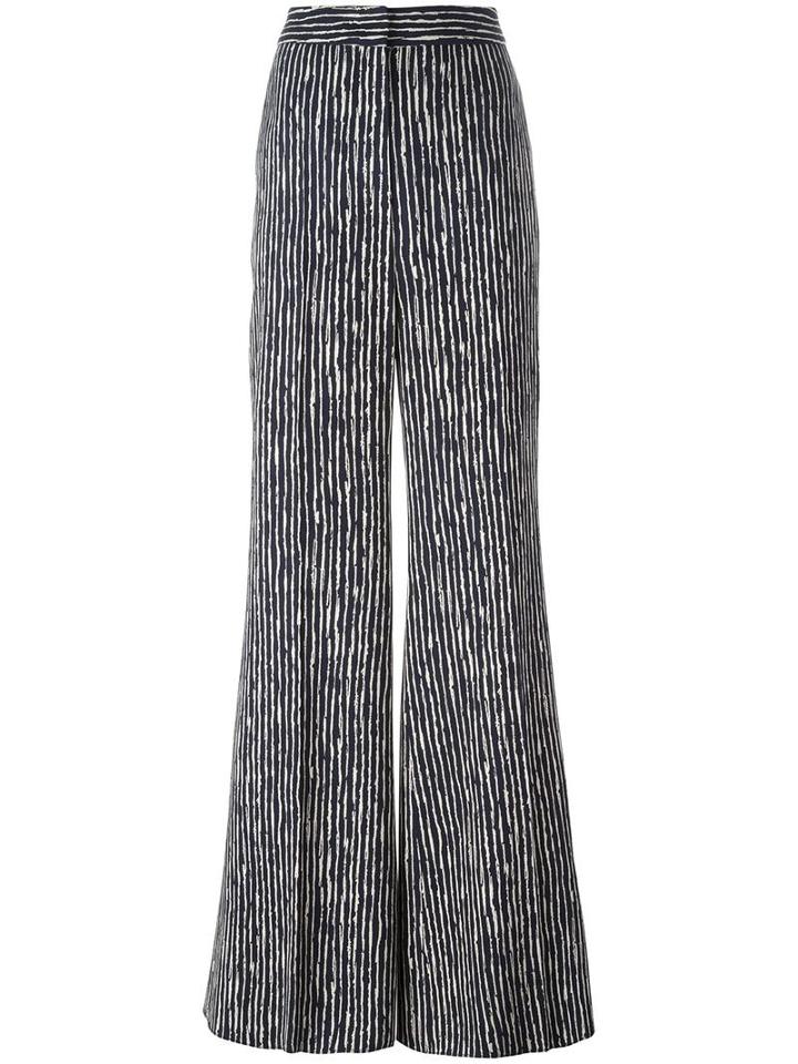 Sportmax High-rise Striped Trousers, Women's, Size: 44, Blue, Viscose/spandex/elastane