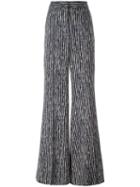 Sportmax High-rise Striped Trousers, Women's, Size: 44, Blue, Viscose/spandex/elastane