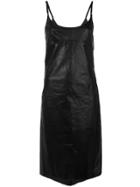 Nina Ricci Flared Leather Dress - Black