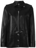 Courrèges Button And Zip Up Mid Length Biker Jacket