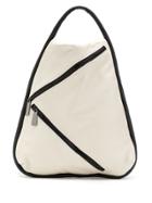 Mara Mac Zipped Backpack - White