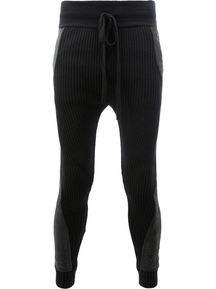 Haider Ackermann Panelled Drawstring Trousers - Black