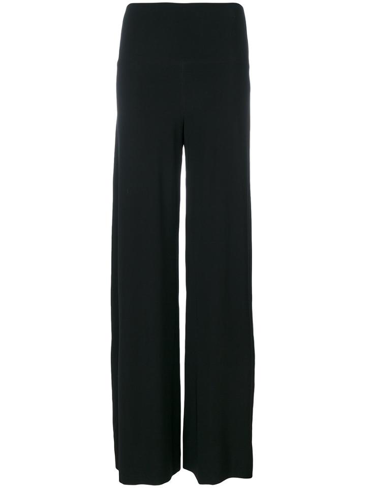 Norma Kamali - Wide-legged Trousers - Women - Polyester/spandex/elastane - Xs, Black, Polyester/spandex/elastane