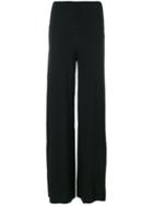 Norma Kamali - Wide-legged Trousers - Women - Polyester/spandex/elastane - Xs, Black, Polyester/spandex/elastane