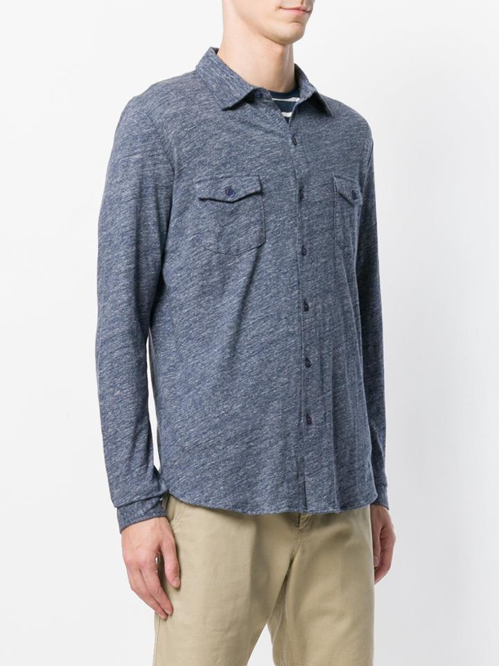Majestic Filatures Chest Pockets Shirt - Blue