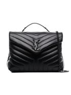 Saint Laurent Loulou Leather Quilted Shoulder Bag - Black