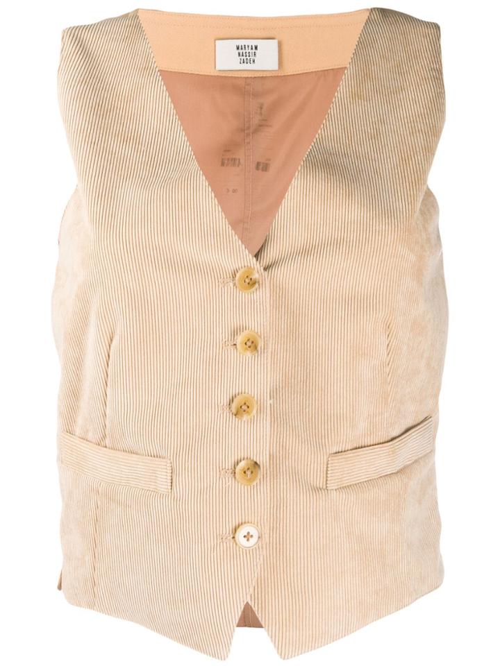 Maryam Nassir Zadeh Harbor Sleeveless Waistcoat - Brown