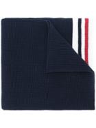 Moncler Gamme Bleu Striped Detail Scarf - Blue