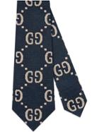 Gucci Interlocking G Cotton Tie - Blue