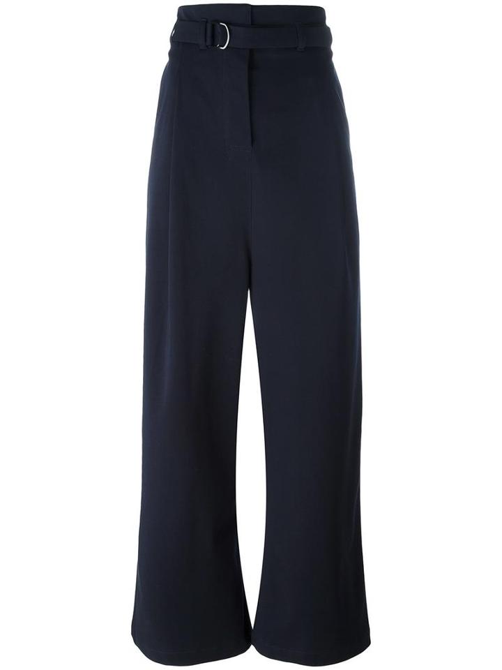 Christian Wijnants 'penny' Trousers, Women's, Size: 38, Blue, Cotton/spandex/elastane
