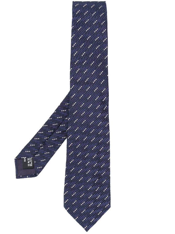 Giorgio Armani Geometric-print Tie - Blue