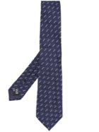 Giorgio Armani Geometric-print Tie - Blue