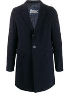 Herno Single-breasted Mid-length Coat - Blue