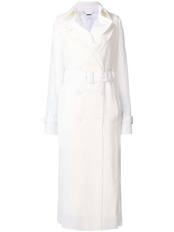 Givenchy Belted Fitted Trench Coat - White